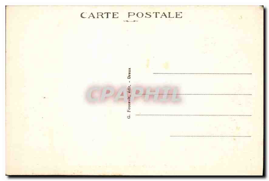 Nogent-le-Roi — Das Schloss (Südseite) — G. Foucault, Verlag Dreux — Rückseite