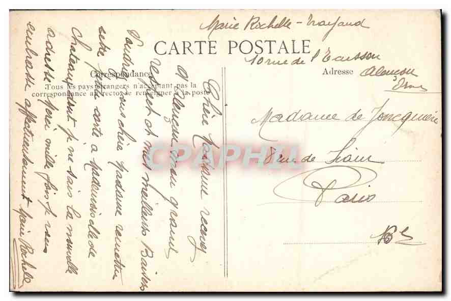 CPA Environs d'Alencon Orne Le Chateau de la Chevalerie  — Rückseite
