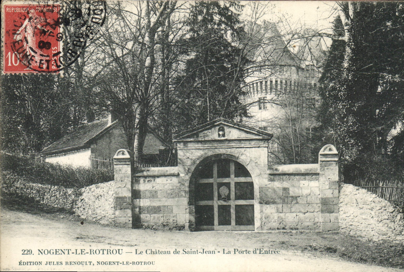 Nogent-le-Rotrou — Le Château de Saint-Jean — La Porte d'Entrée — Édition Jules Renoult