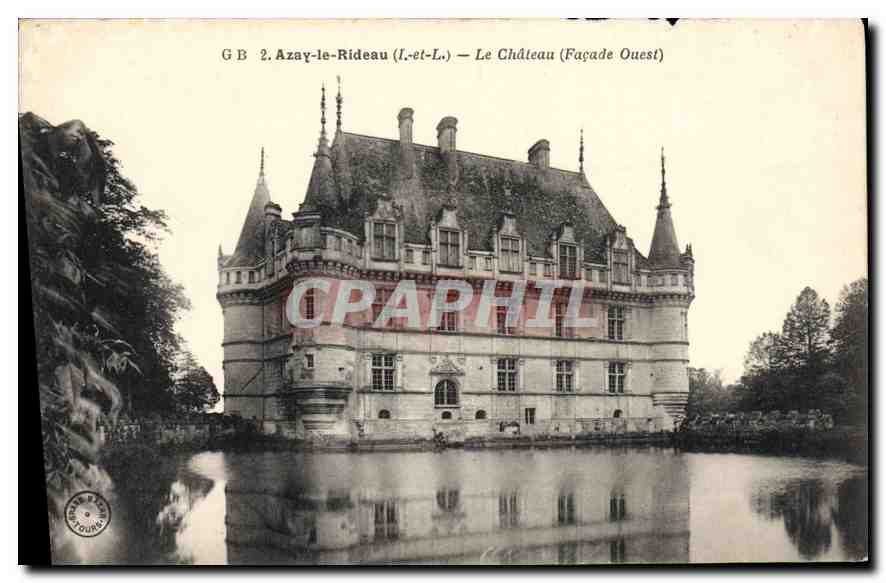 CPA Azay le Rideau I et L Le Chateau Facade Ouest 