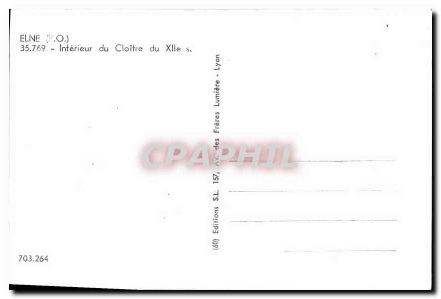 CPA Elne PO Interieur du Cloitre du XII  — Rückseite