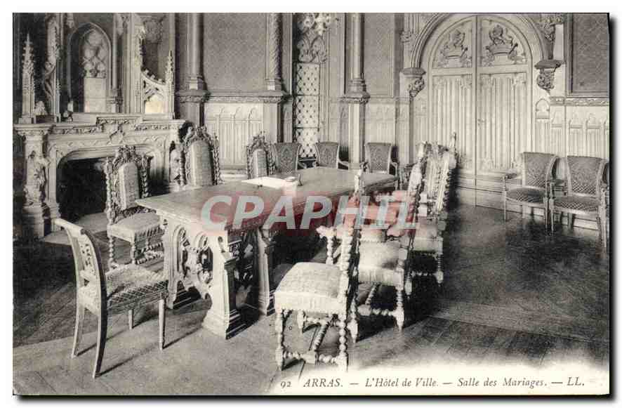 CPA Arras L'Hotel de Ville Salle des Mariages 