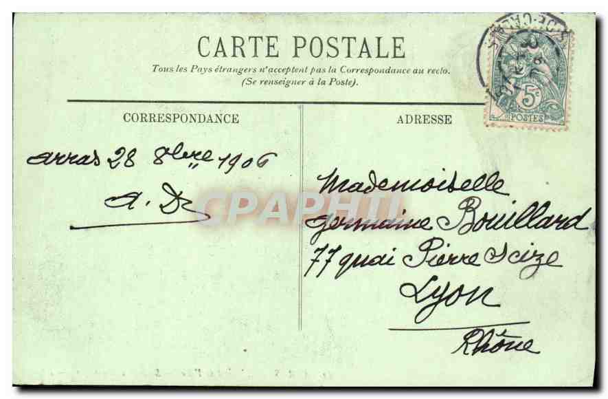 CPA Arras L'Hotel de Ville Salle des Mariages  — Rückseite