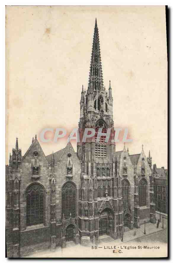CPA Lille L'Eglise St Maurice 