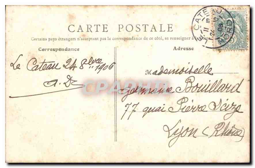 CPA Le Chateau Nord L'Eglise  — Rückseite