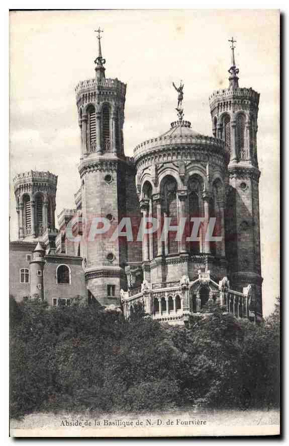 CPA Abside de la Basilique de ND de la Fourviere Lyon