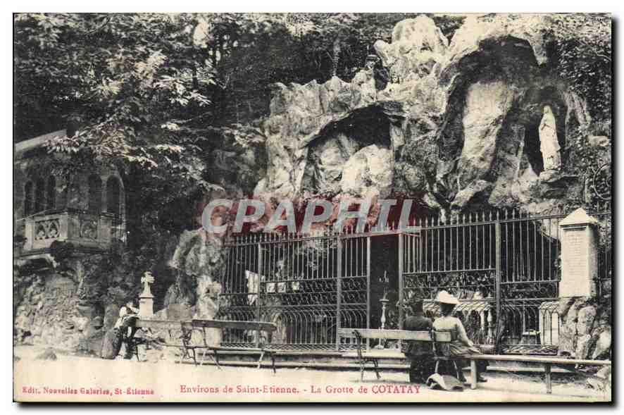 CPA Environs de Saint Etienne La Grotte de Cotatay 