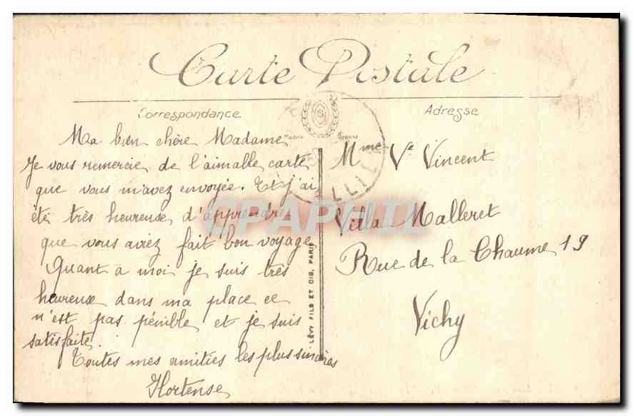 CPA Saint Etienne Le Square Marengo et la Prefecture  — Rückseite