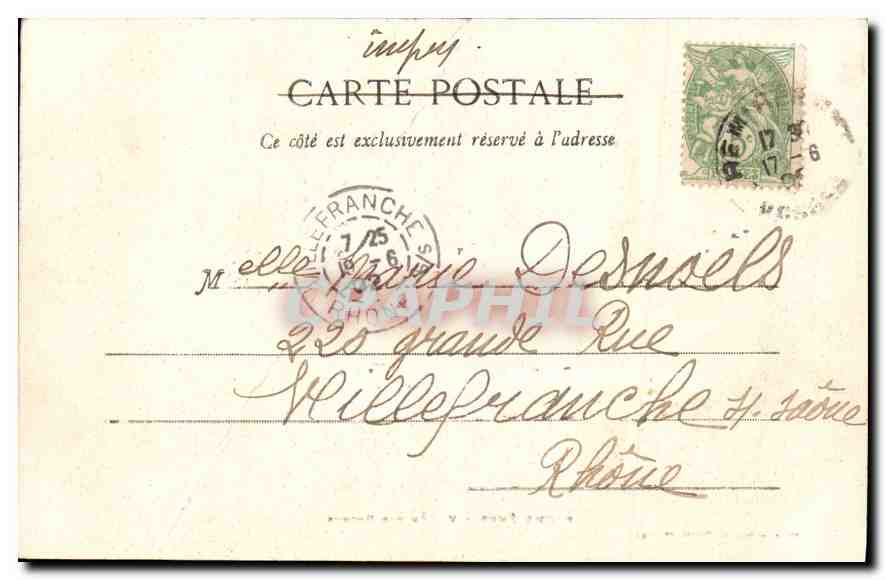 CPA Plombieres Vallee des Roches  — Rückseite
