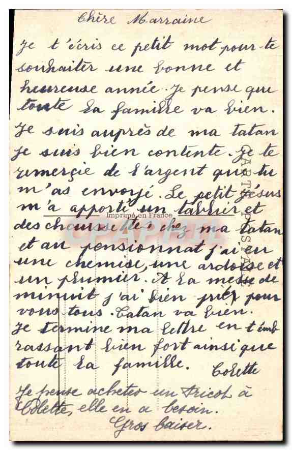 CPA Bonne Annee  — Rückseite