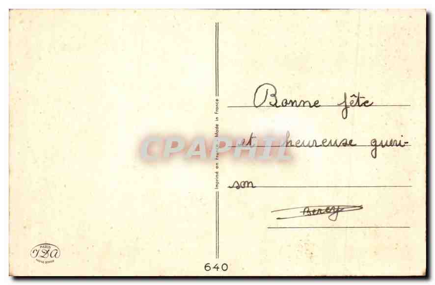 CPA Bonne Fete Fleurs — Verso