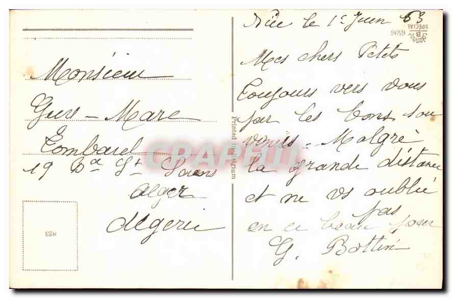 CPA Heureux Anniversaire Fleurs Fer a cheval — Verso