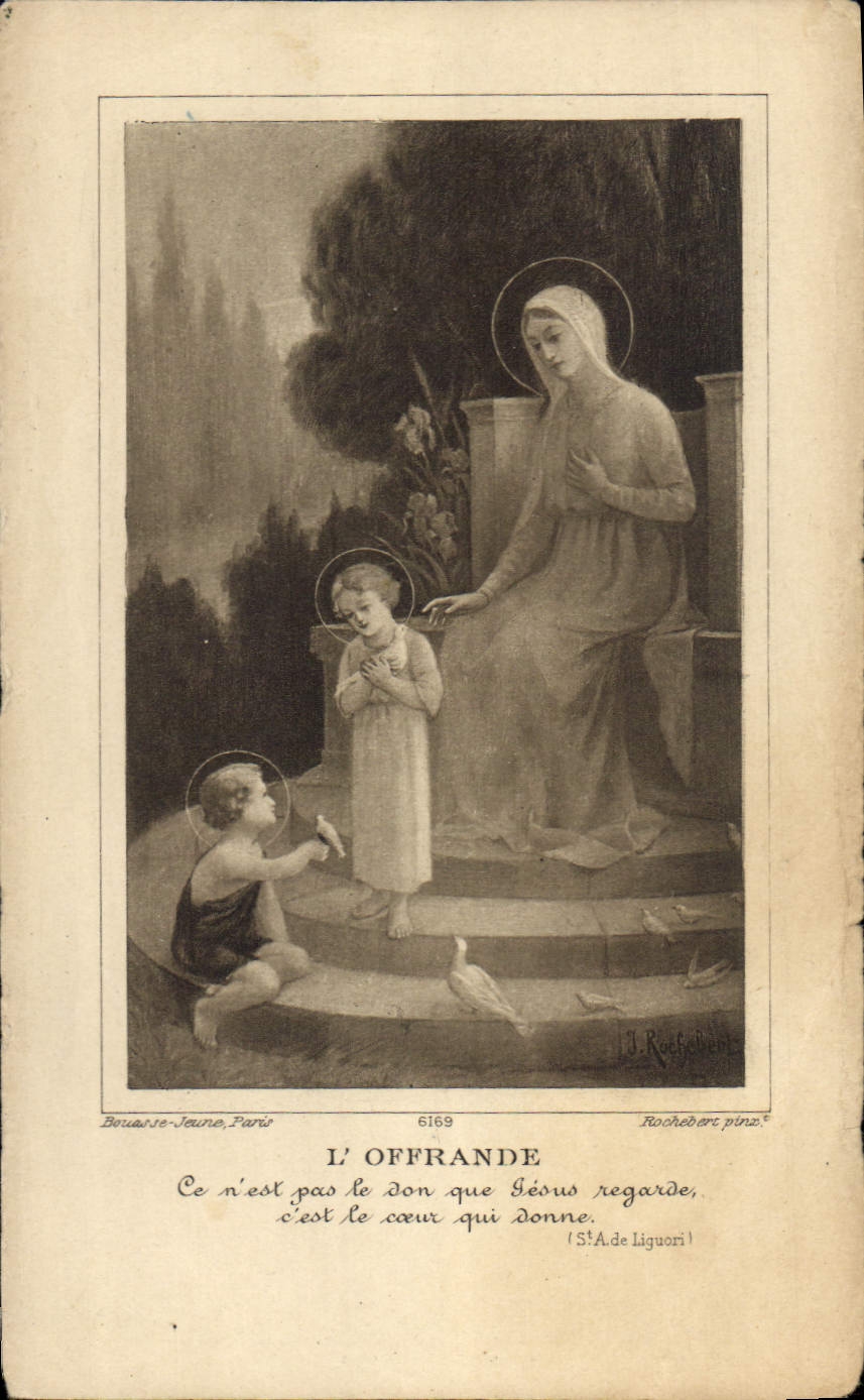Image L'Offrande Souvenir de Ma Communion Solennelle l'Eglise Saint Germain Rennes 