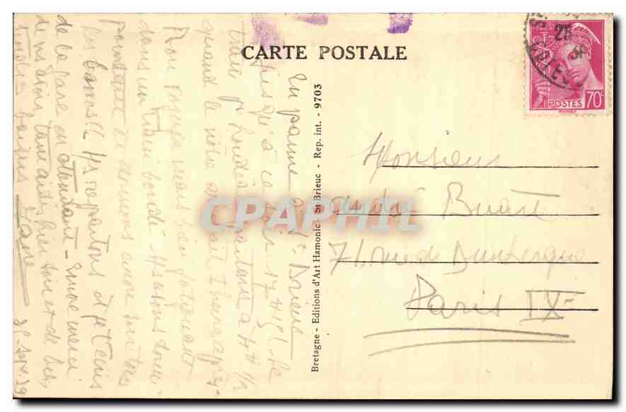 Bretagne - Saint-Brieuc - Le Tertre Aubé — éditeur Apinury — Verso