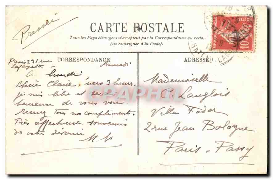 CPA Dieppe Les Tourelles et le Chateau  — Rückseite