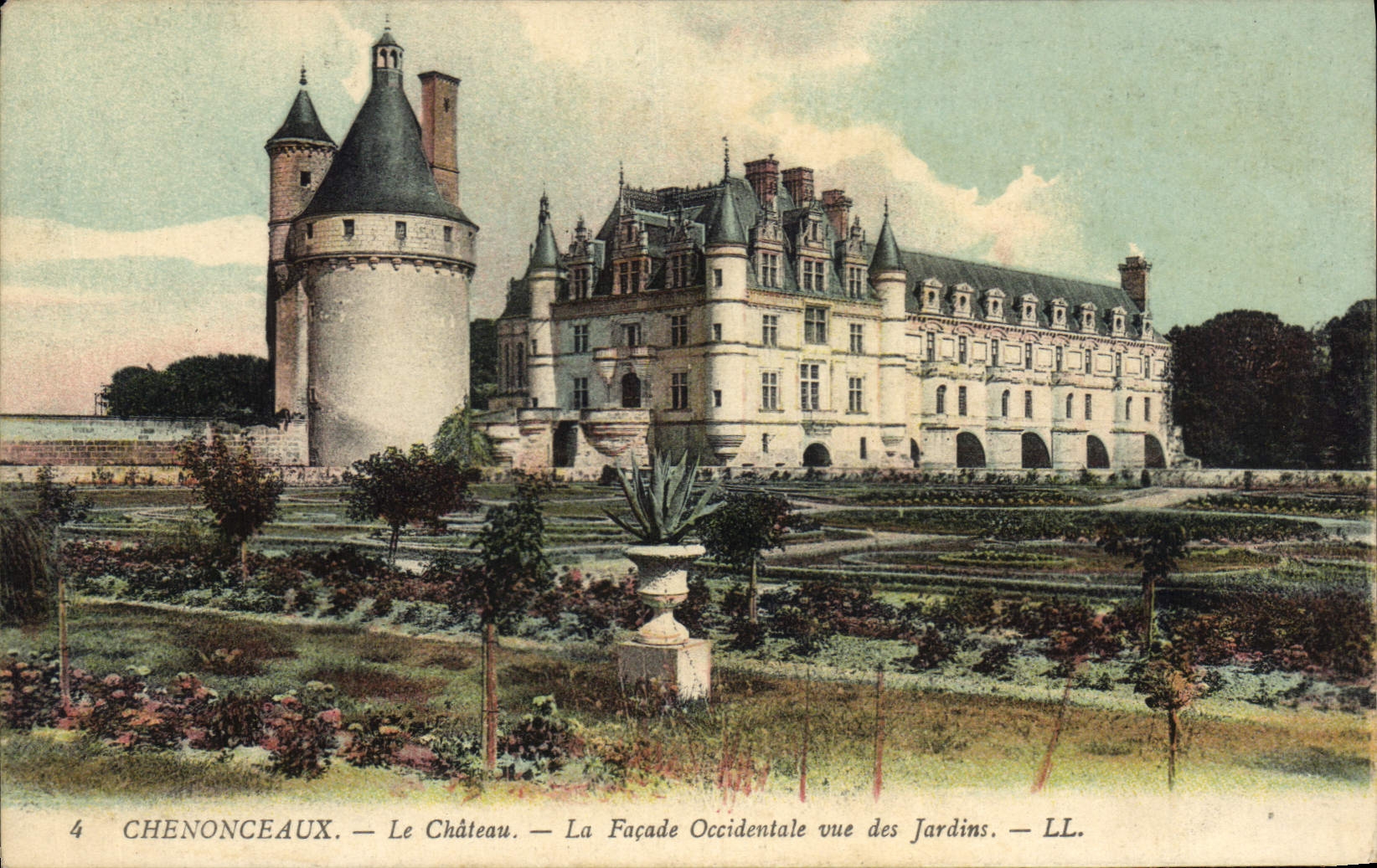 CPA Chenonceaux Le Chateau La Facade Occidentale vue des Jardins 
