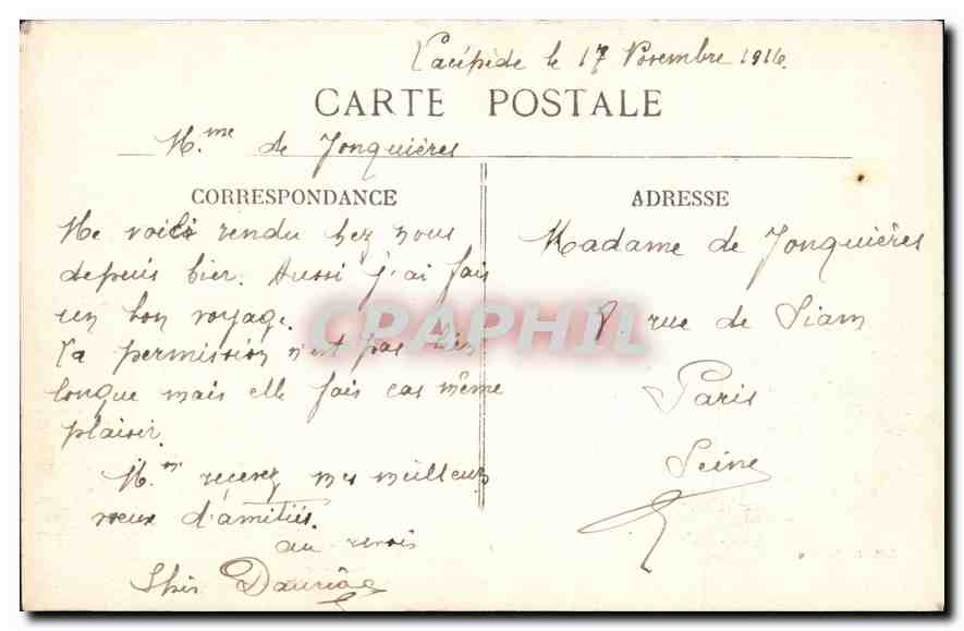 CPA Biron Chateau du Marechal de Biron  — Back