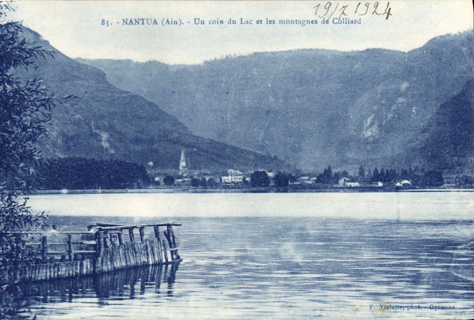 Nantua (Ain) — Un coin du Lac et les montagnes de Colliard — F. Viatutte, phot. Oyonnax