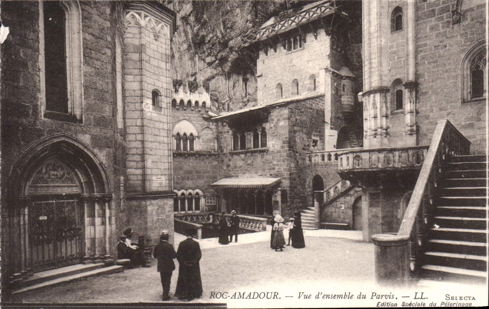 Roc-Amadour — Vue d'ensemble du Parvis — Édition Spéciale du Pèlerinage — LL. Selecta