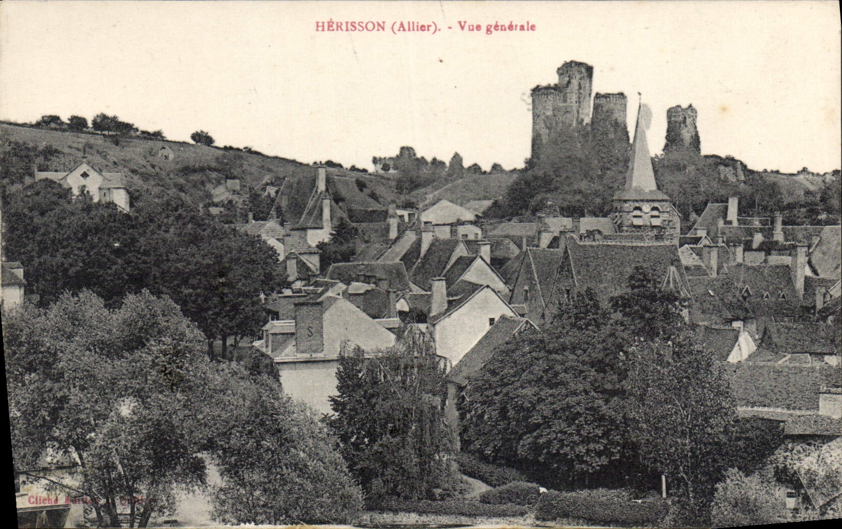 CPA Herisson Allier Vue generale 