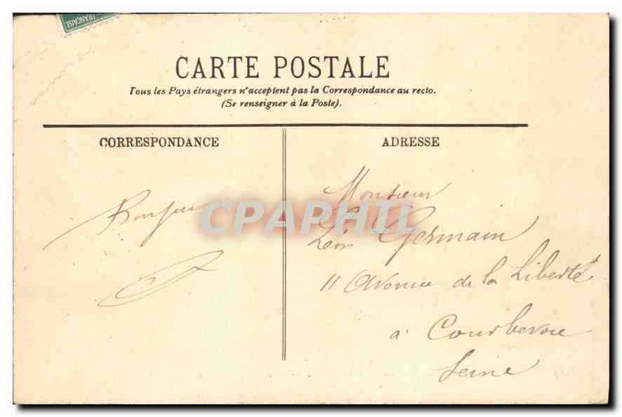 CPA Le Treport Vue prise du Pont Tournant  — Rückseite