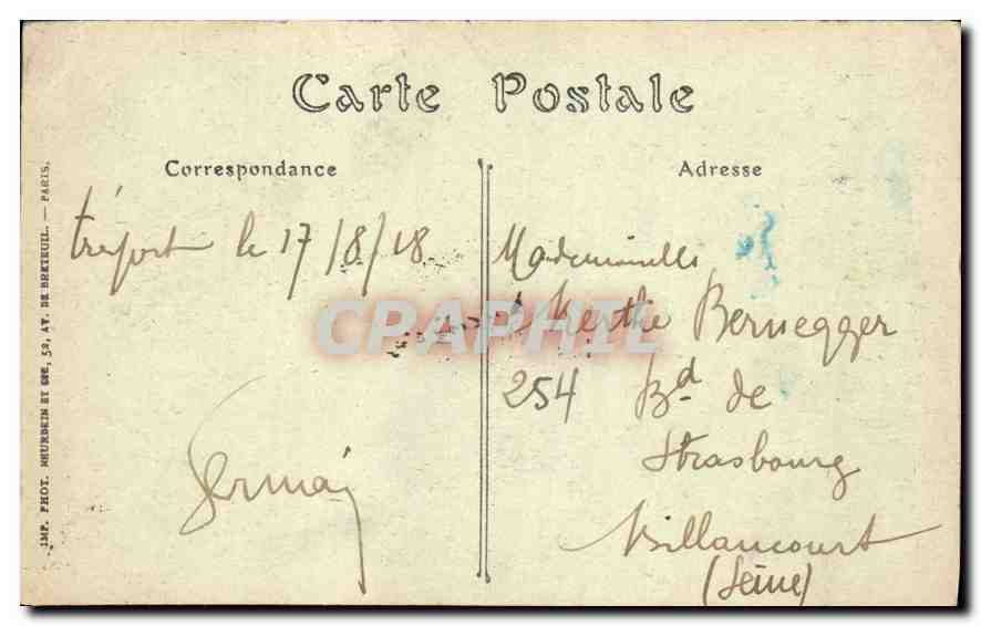 CPA Le Treport Vue generale prise des Falaises  — Rückseite