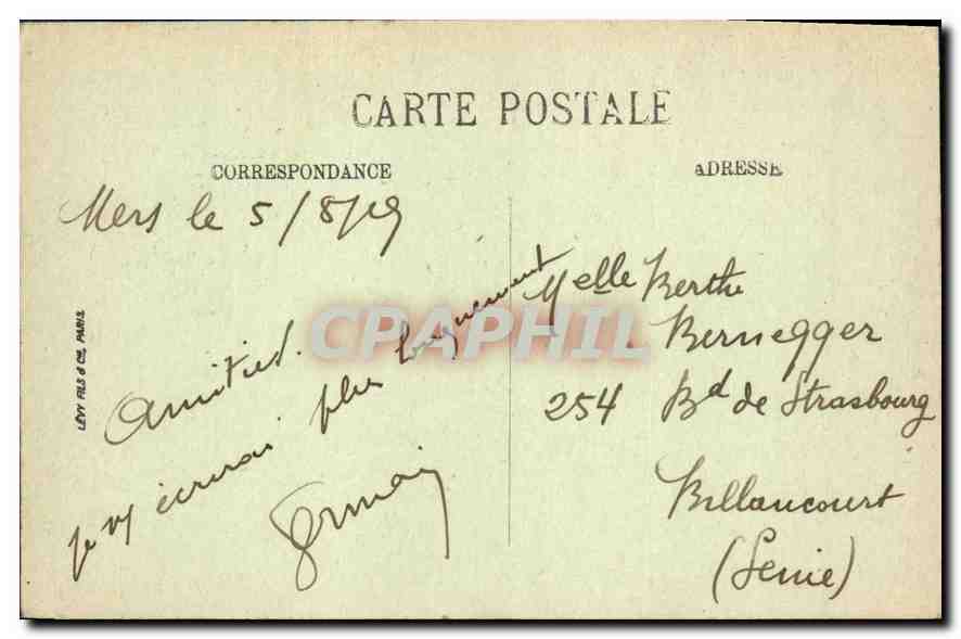 CPA Le Treport Vue generale du Port  — Rückseite
