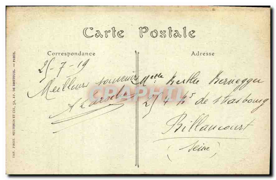 CPA Gorges du Tarn Les Detroits  — Rückseite
