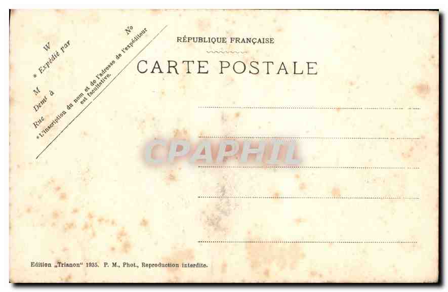La Tour de Montlhéry — Ehemalige Chappe-Telegrafenstation der großen Spanien-Linie — Édition Trianon 1935 — Rückseite