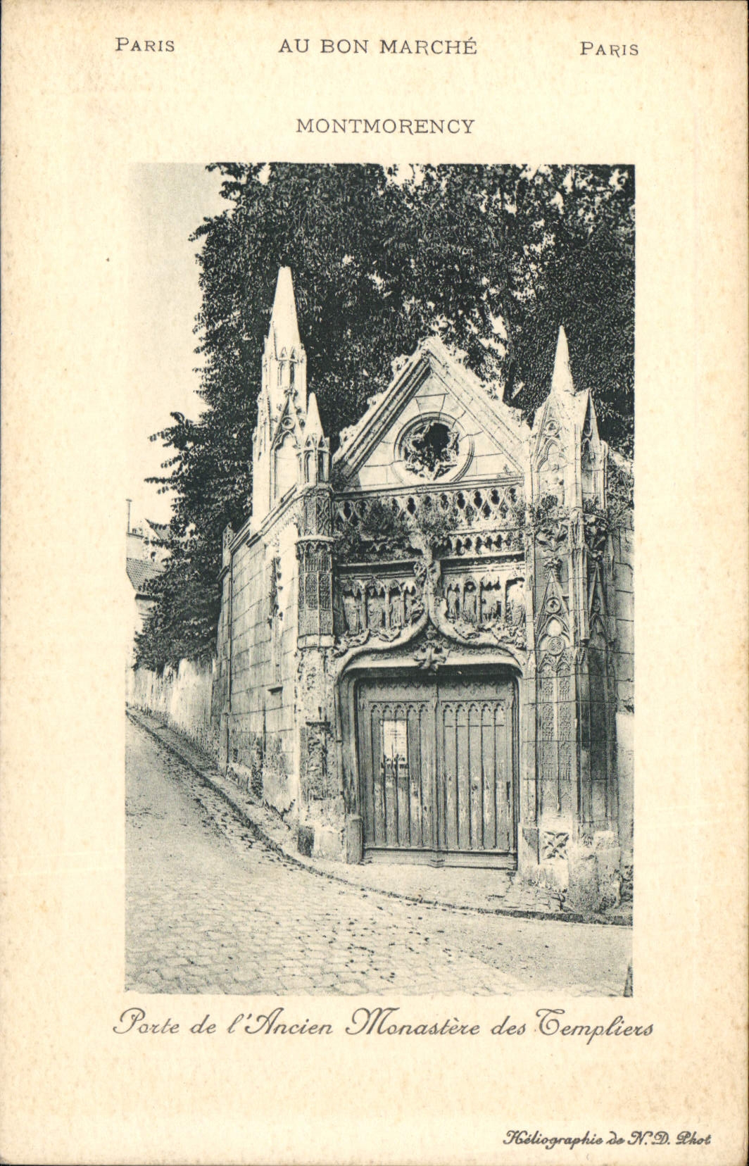 Porte de l'Ancien Monastère des Templiers — Paris — Phot. N.D.