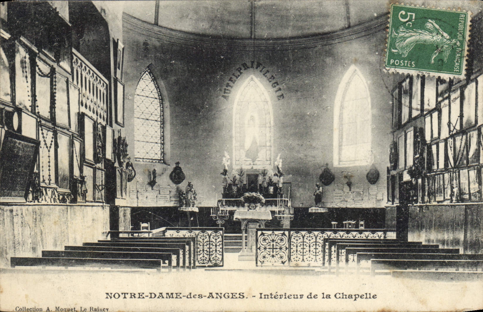CPA Notre Dame des Anges Interieur de la Chapelle 
