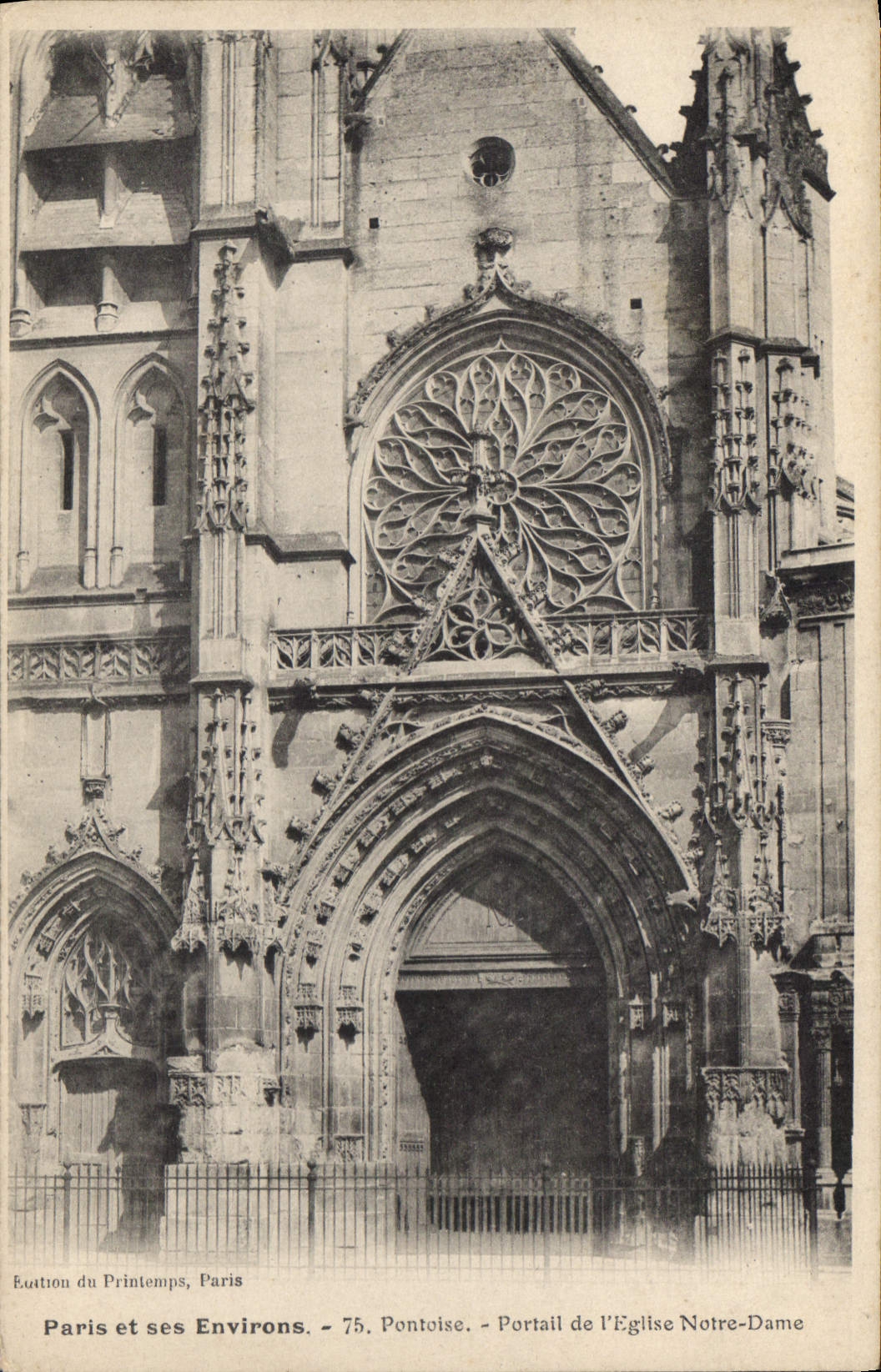 CPA Paris et ses Environs Pontoise Portain de l'Eglise Notre Dame 