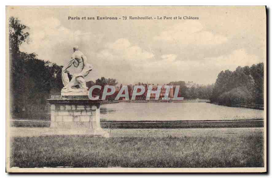 CPA Paris et ses Environs Rambouillet Le Parc et le Chateau 