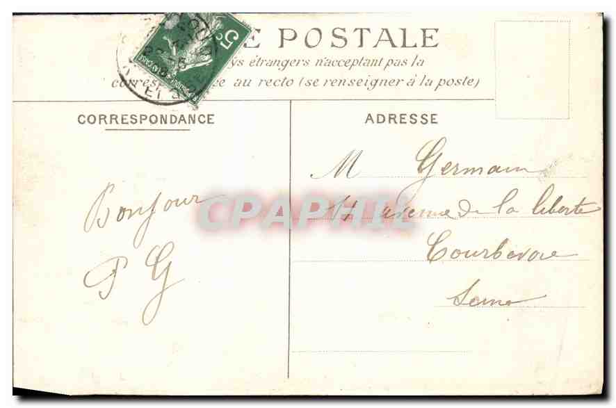 CPA Saint Cloud La lanterne de Diogene en 1820 d'apres Develly  — Rückseite