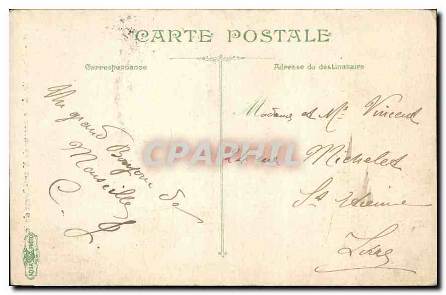 CPA Marseille L'Ascenseur de Notre Dame de la Garde  — Rückseite