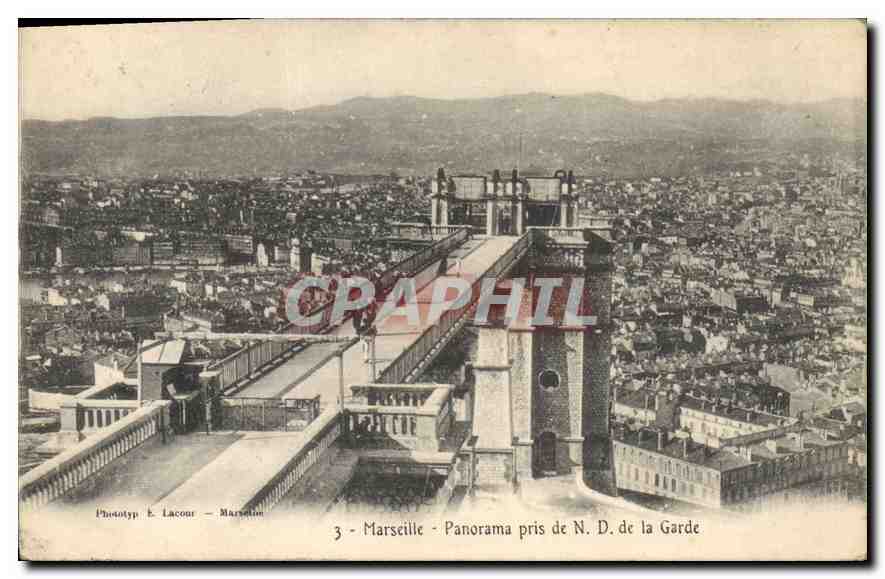 CPA Marseille Panorama pris de ND de la Garde 