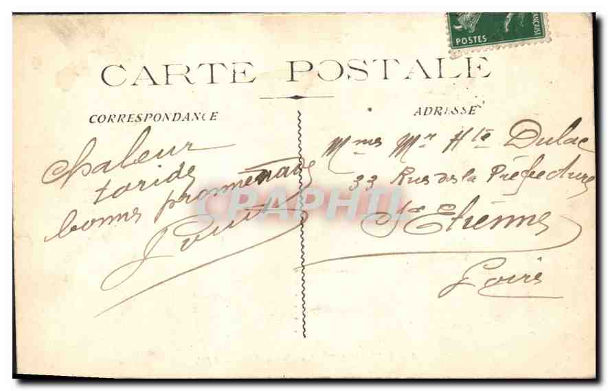CPA Marseille La Cannebiere Tramway) — Rückseite