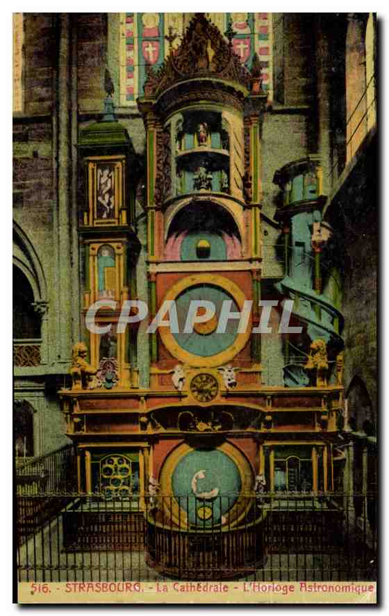CPA Strassbourg La Cathedrale L'Horloge Astronomique 