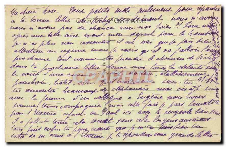CPA La Bourboule Le Casino et le Plateau de Charlannes  — Rückseite