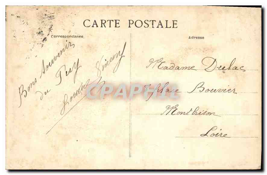 CPA Le Puy Fontaine Crozatier  — Rückseite