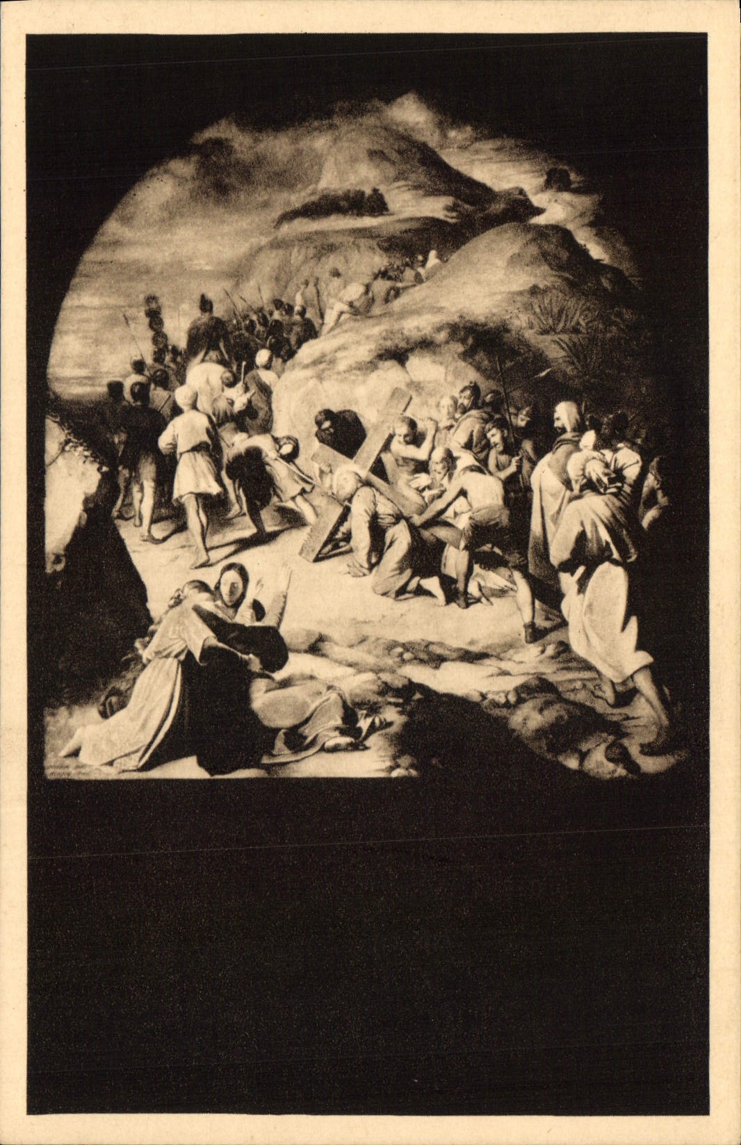 Montée au Calvaire — Jésus tombe sous la Croix — Chapelle Saint-Louis, Dreux — Édition des Maisons Rénnis