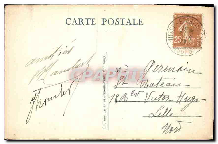 CPA Vittel Le Casino  — Verso