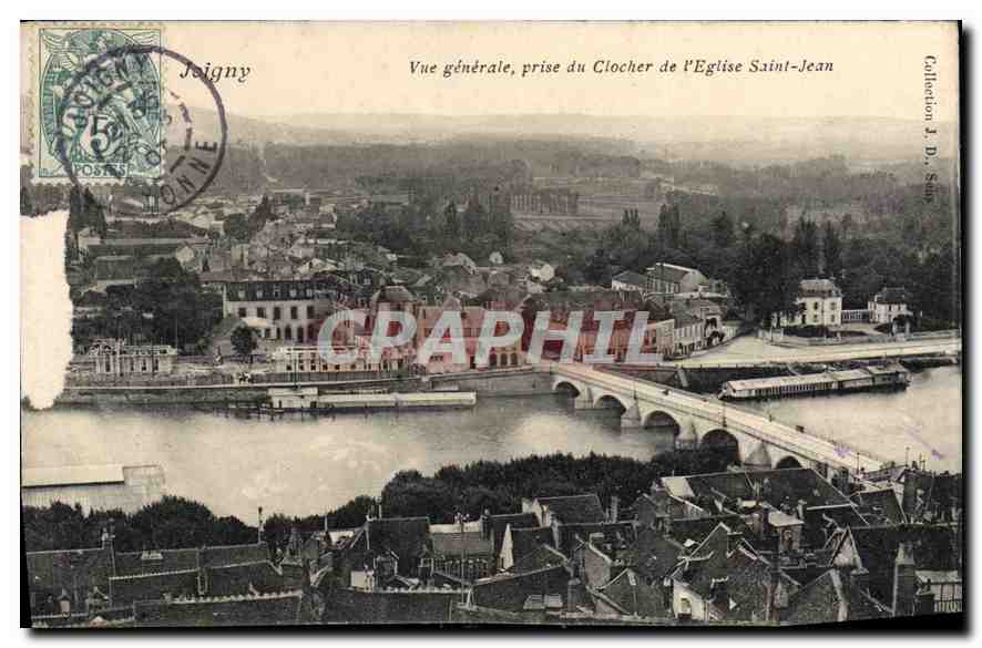 CPA Joigny Vue generale prise du Clocher de l'Eglise Saint Jean 