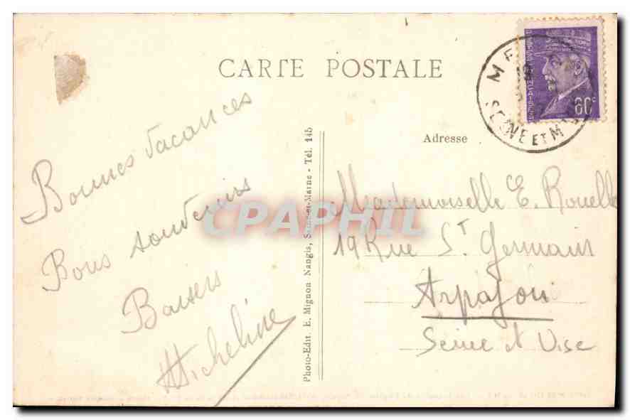 CPA Melun S et M Les dentelles de l'Eglise St Aspais  — Verso