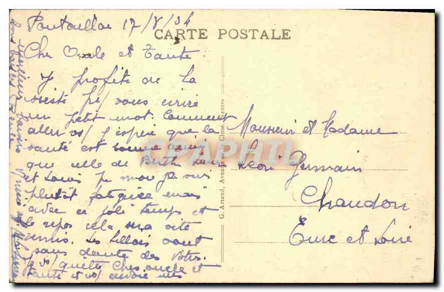 CPA Royan Le Boulevard de la Falaise et les Grottes  — Rückseite
