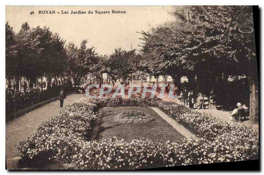 CPA Royan Les Jardins du Square Botton 