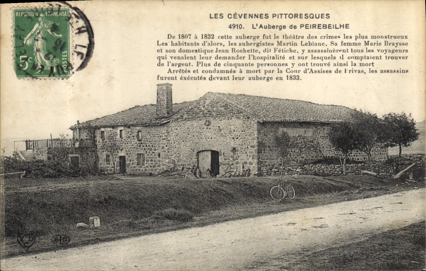 L'Auberge de Peirebeilhe — Les Cévennes pittoresques — Éditeur non visible