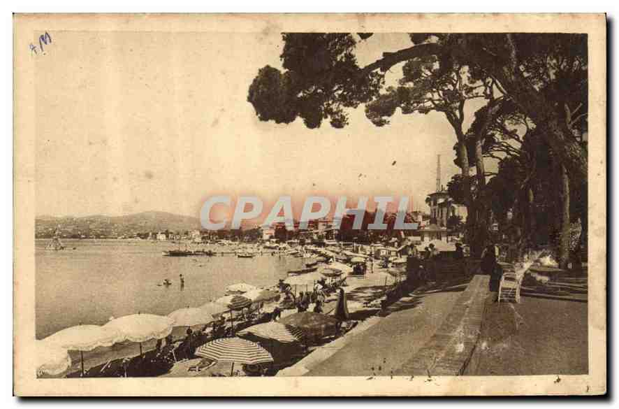 CPA Juan les Pins la Pinede et la plage 