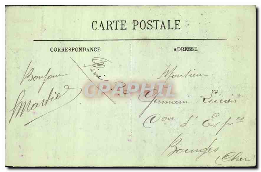 CPA Vichy hotel du Parc  — Rückseite