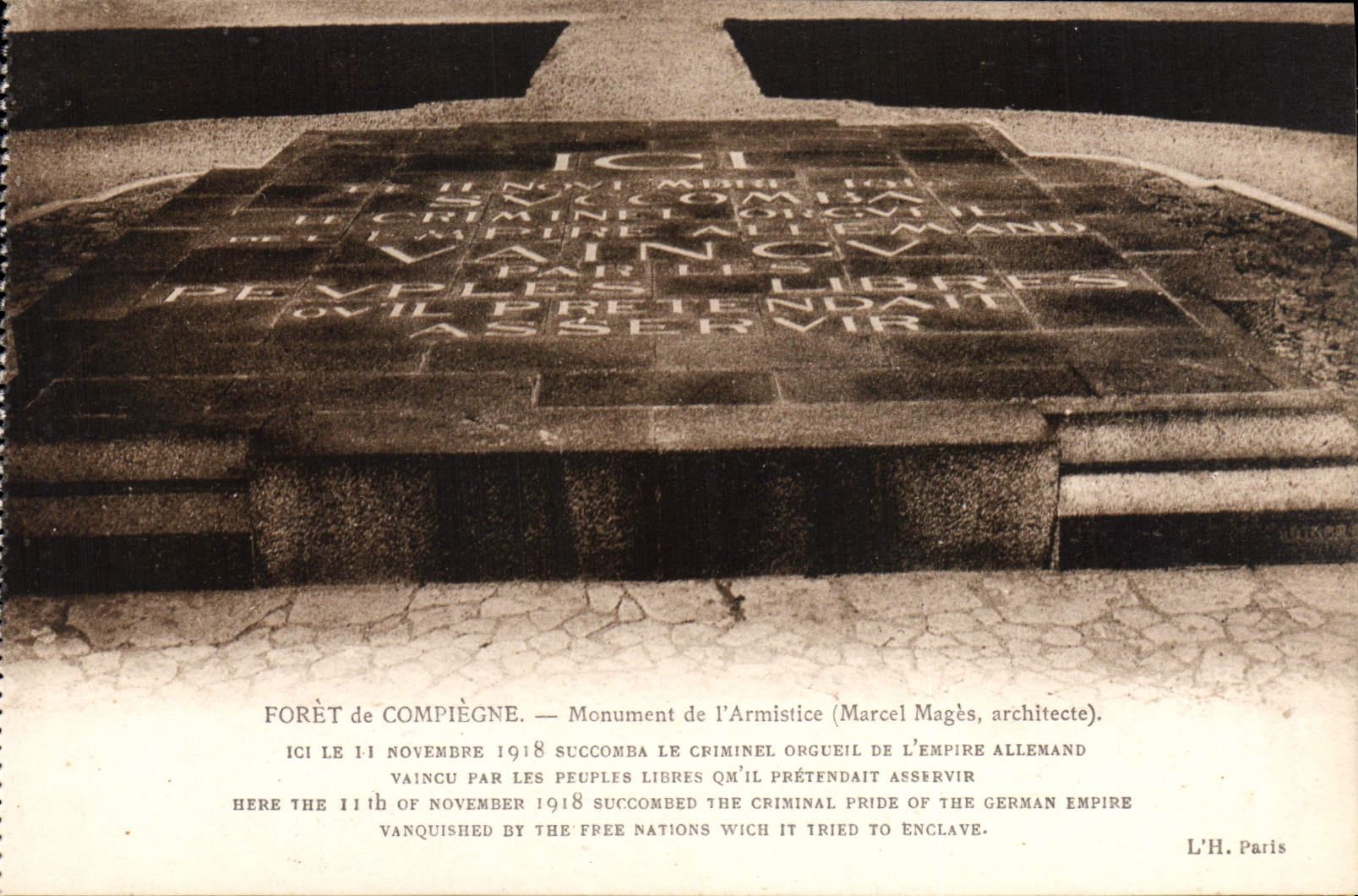 CPA Foret de Compiegne Monument de l'Armistice Marcel Mages architecte 